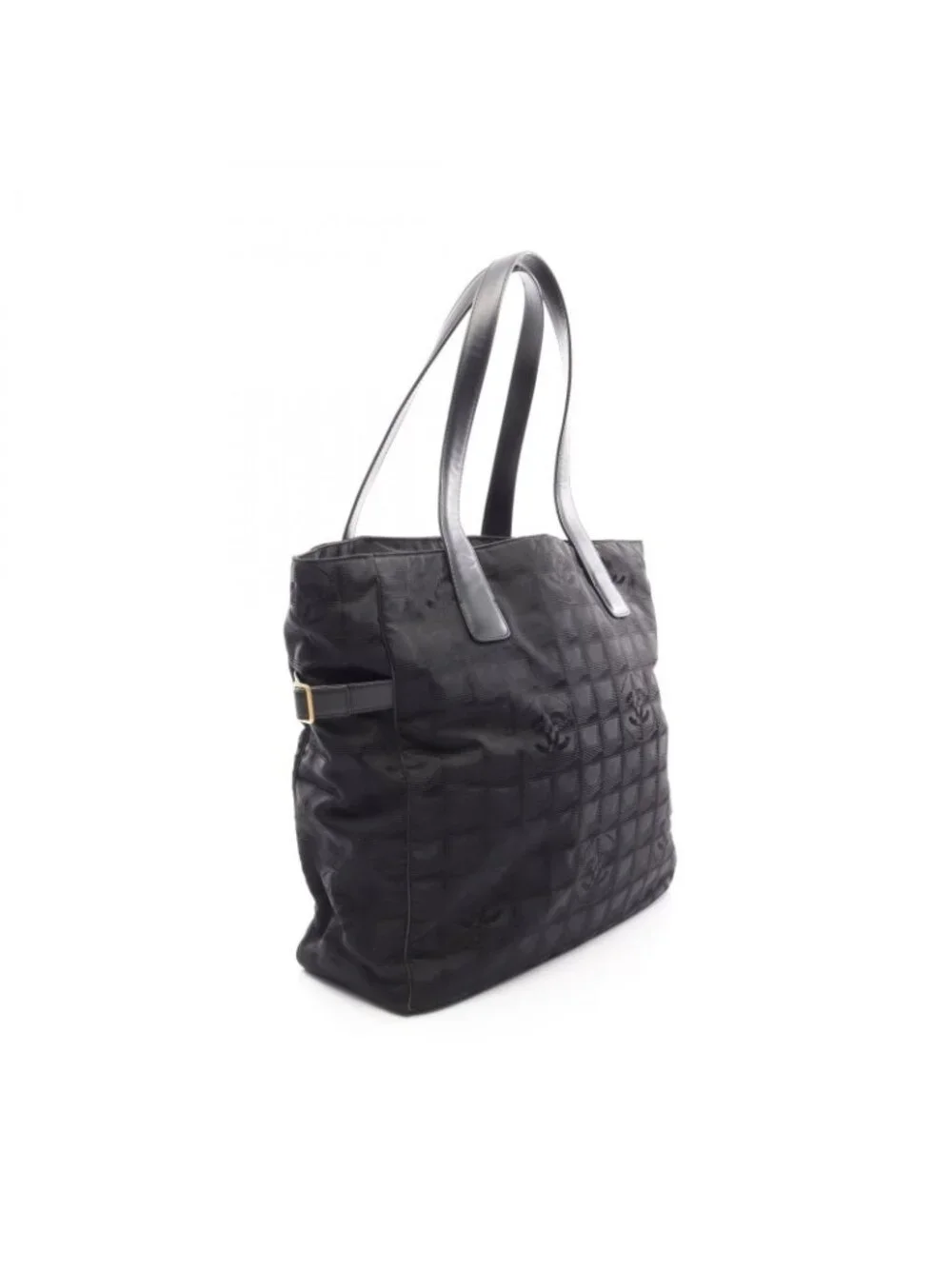 Chanel Tote New Travel Line GM Black Leather GM